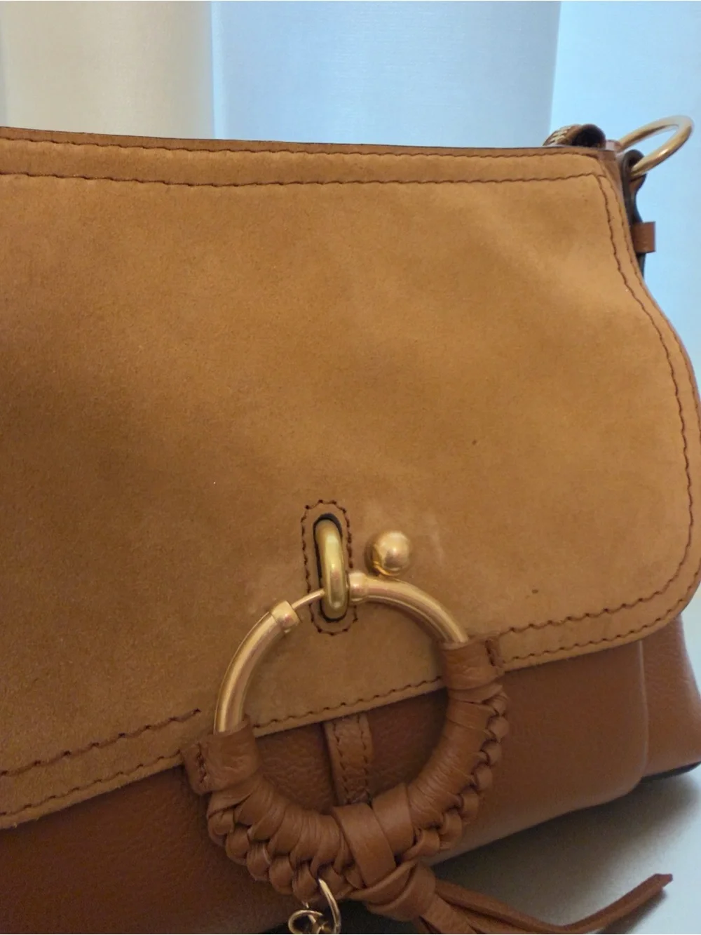 See by Chloe Brown Leather Crossbody Bag with Ring Tassel - Picture 11 of 11